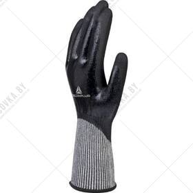 Перчатки DeltaPlus трикотажные с нитриловым покрытием чёрные (10 пар/короб.)