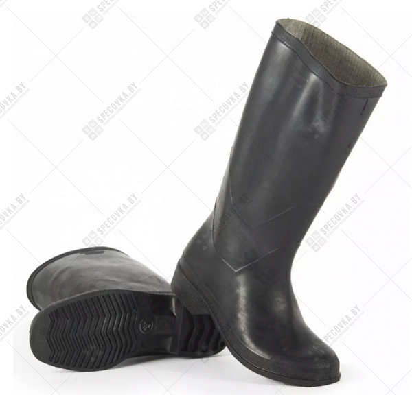 Мужские формовые резиновые сапоги черные