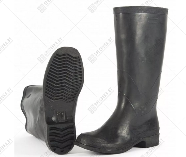 Мужские формовые резиновые сапоги черные