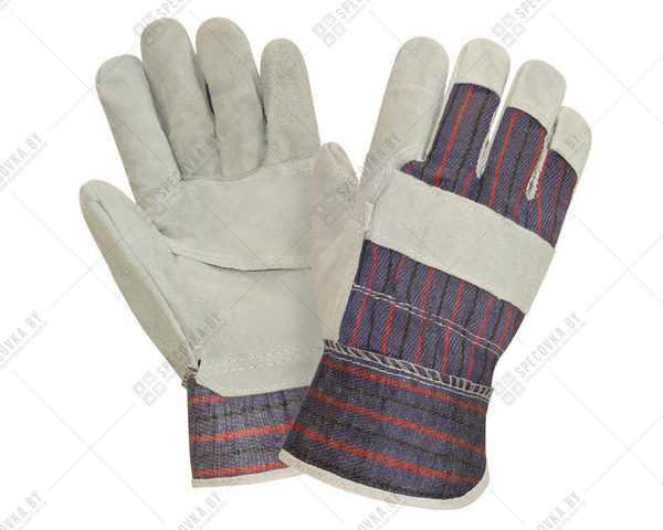 Перчатки рабочие спилковые комбинированные АНГАРА (120 пар/короб.)