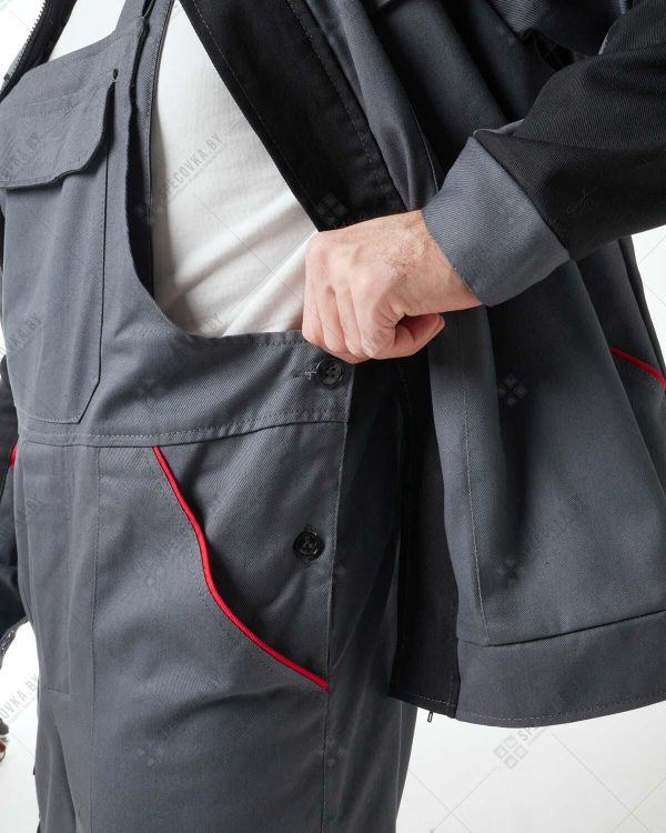 Костюм рабочий с полукомбинезоном "Комфорт" (75% хб)