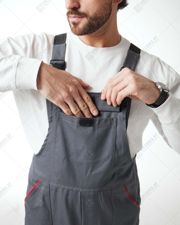 Костюм рабочий с полукомбинезоном "Комфорт" (75% хб)