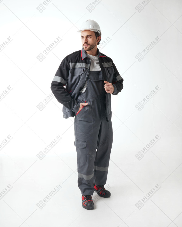 Костюм рабочий с полукомбинезоном "Комфорт" (75% хб)