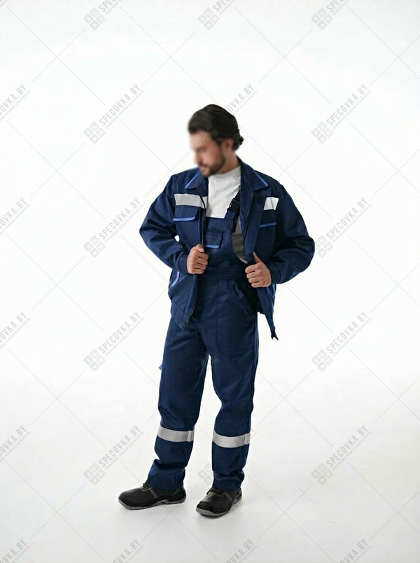 Костюм рабочий с полукомбинезоном арт. 305 "Комфорт" (75% хб)