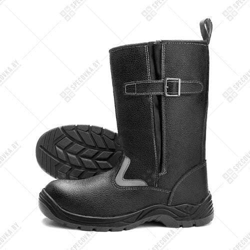 Утеплённые рабочие сапоги из натуральной кожи "4218М" (ПУ/ПУ)