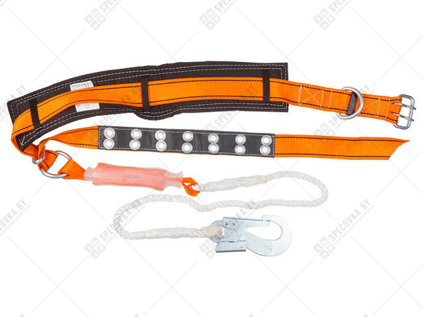 Пояс строительный безлямочный ППА строп аВ (полиамид. канат с амортизатором)