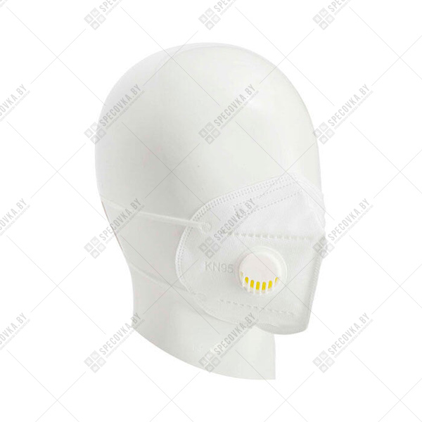 Полумаска фильтрующая KN95 с клапаном FFP2