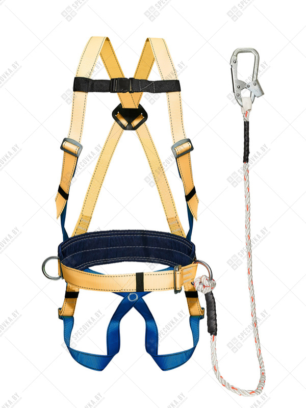 Удерживающая страховочная привязь УСП-2Ж + Строп В (канат, КТ1)