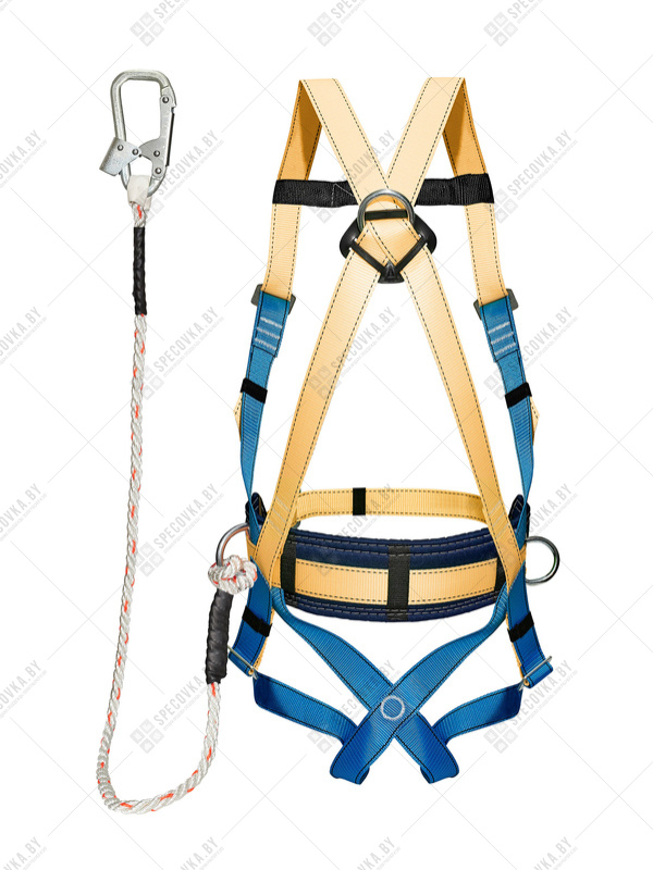 Удерживающая страховочная привязь УСП-2Ж + Строп В (канат, КТ1)