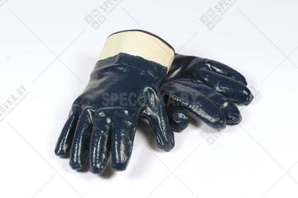 Перчатки нитриловые полный облив (манжет крага)