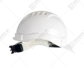 Каска защитная "ЕВРОПА" c храповым механизмом (белая)