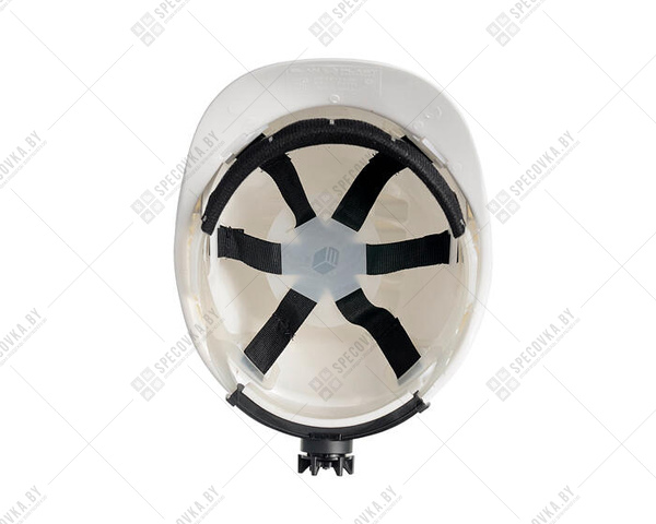 Каска защитная "ЕВРОПА" c храповым механизмом (белая)