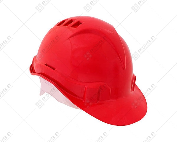 Защитная строительная каска (красная)