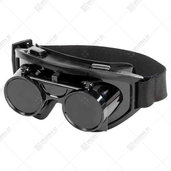 Очки защитные газосварщика закрытого типа с откидным стеклодержателем, до 3 Дж