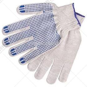 Перчатки рабочие трикотажные, 13 класс, ПВХ-точка "Элит"