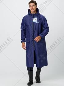 Плащ влагозащитный Poseidon WPL (тёмно-синий), нейлоновый с покрытием из ПВХ