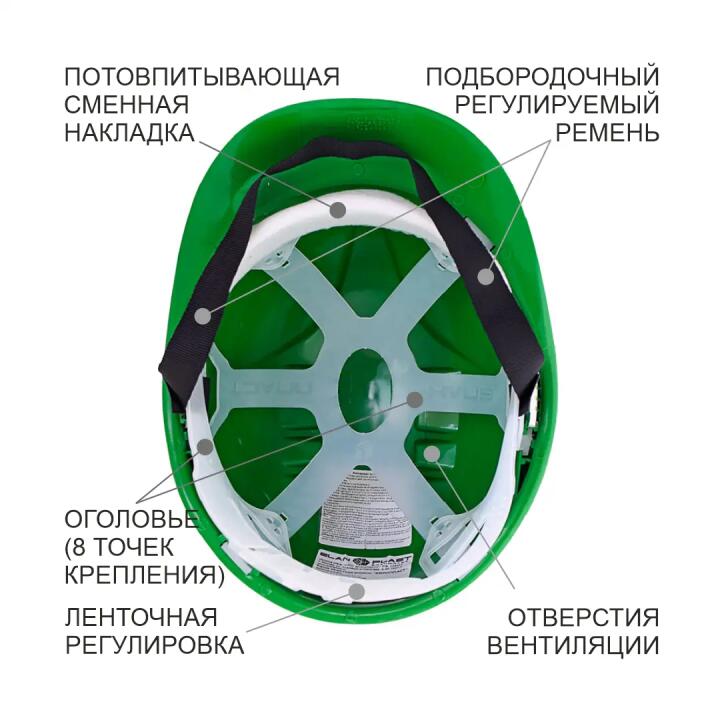 Защитная строительная каска (белая)